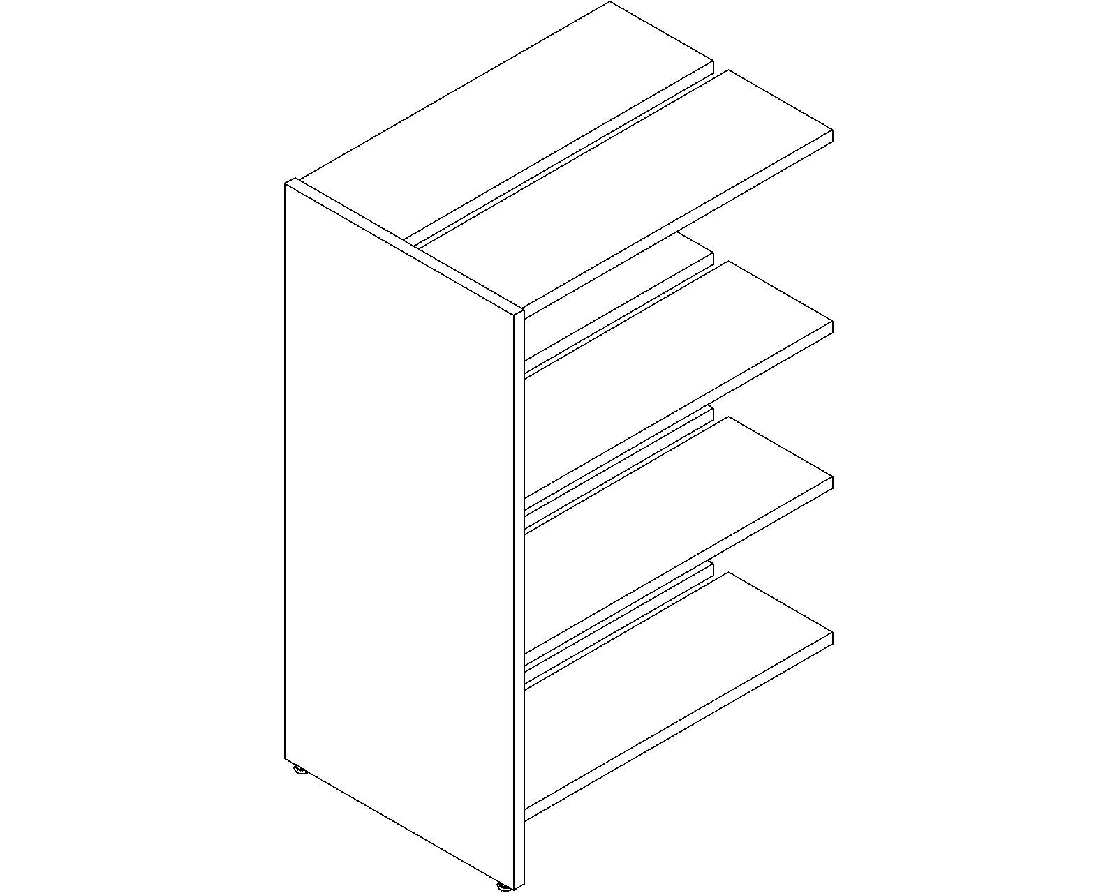 Lingo add-on - double-sided - H1220 - D250 - W750 - 3D.dwg