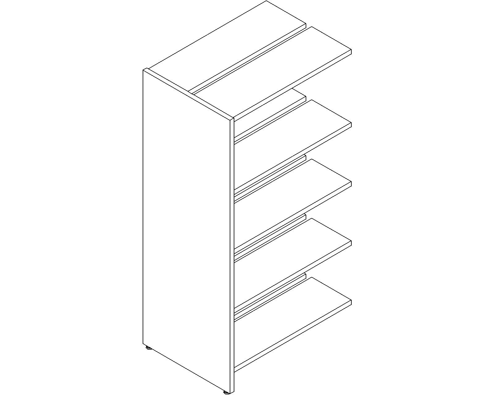 Lingo add-on - double-sided - H1520 - D250 - W750 - 3D.dwg