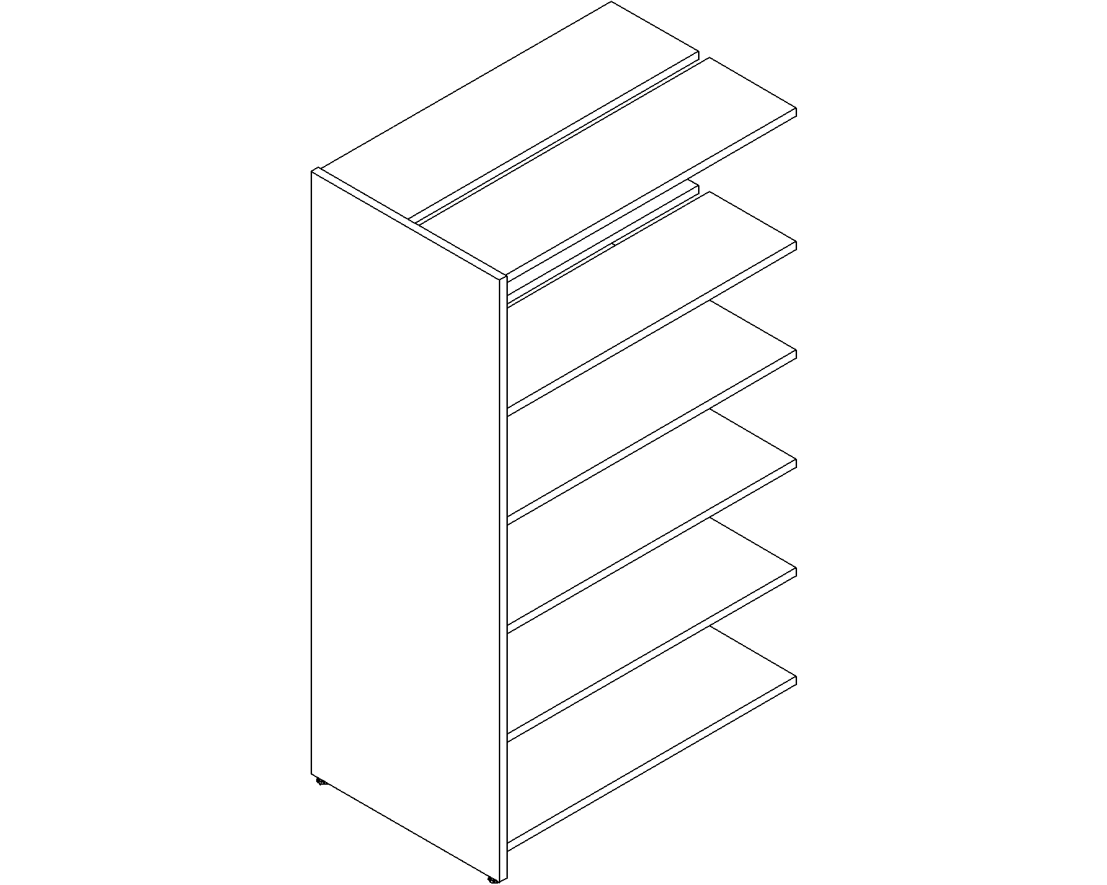 Lingo add-on - double-sided - H1820 - D300 - W1000 - 3D.dwg