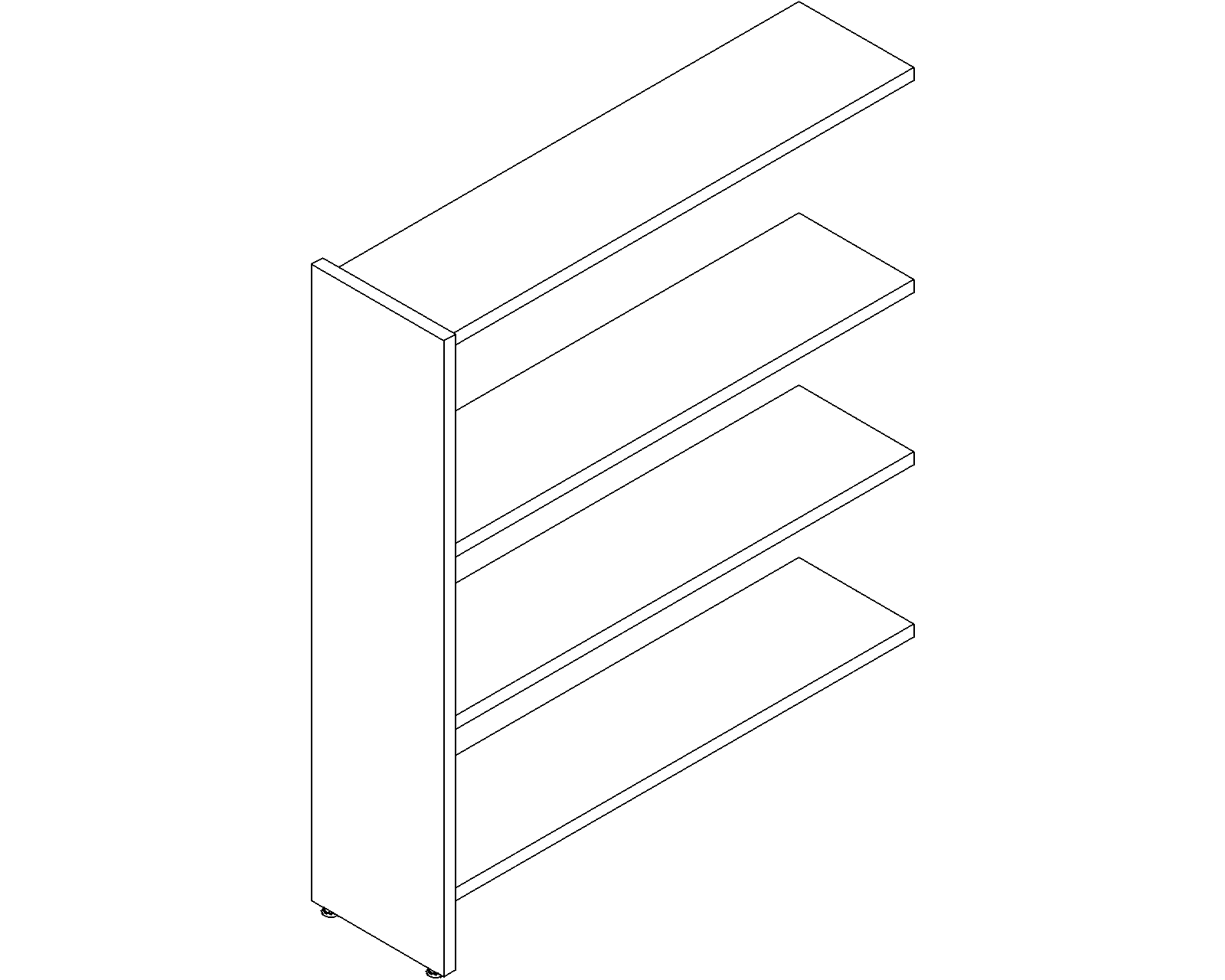 Lingo add-on - single-sided - H1220 - D250 - W1000 - 3D.dwg