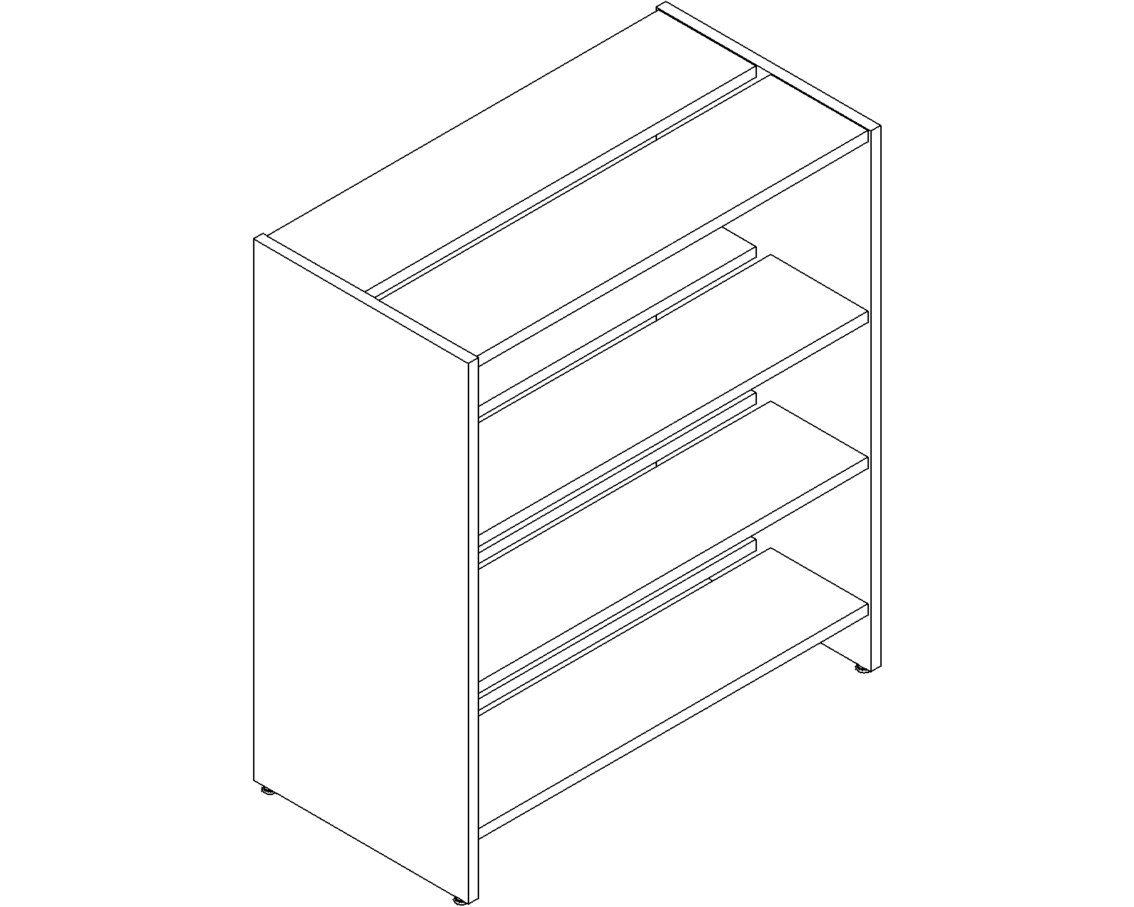 Lingo starter - double-sided - H1220 - D250 - W1000 - 3D.dwg