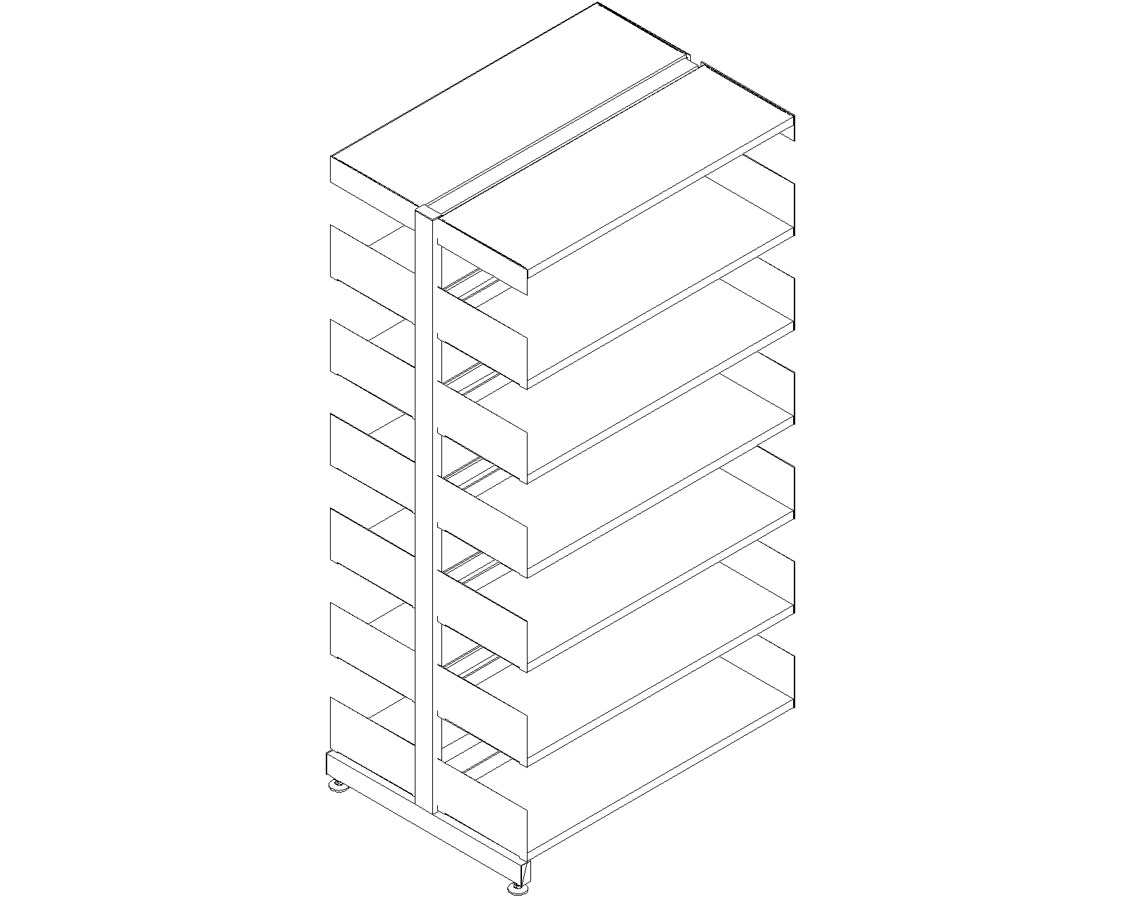 6030 add-on - double-sided - H1820 - D300 - W900 - 3D.dwg