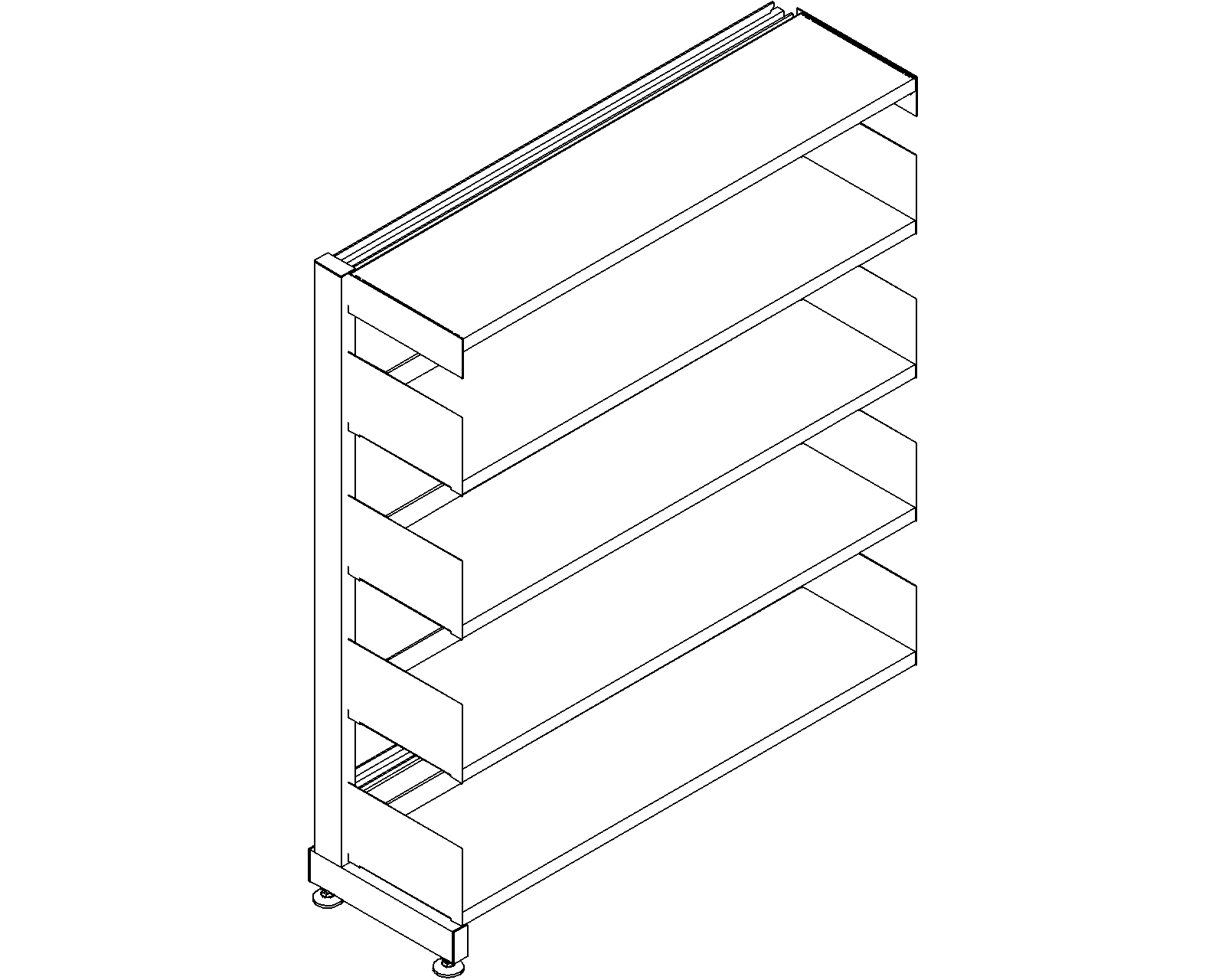 6030 add-on - single-sided - H1220 - D250 - W1000 - 3D.dwg