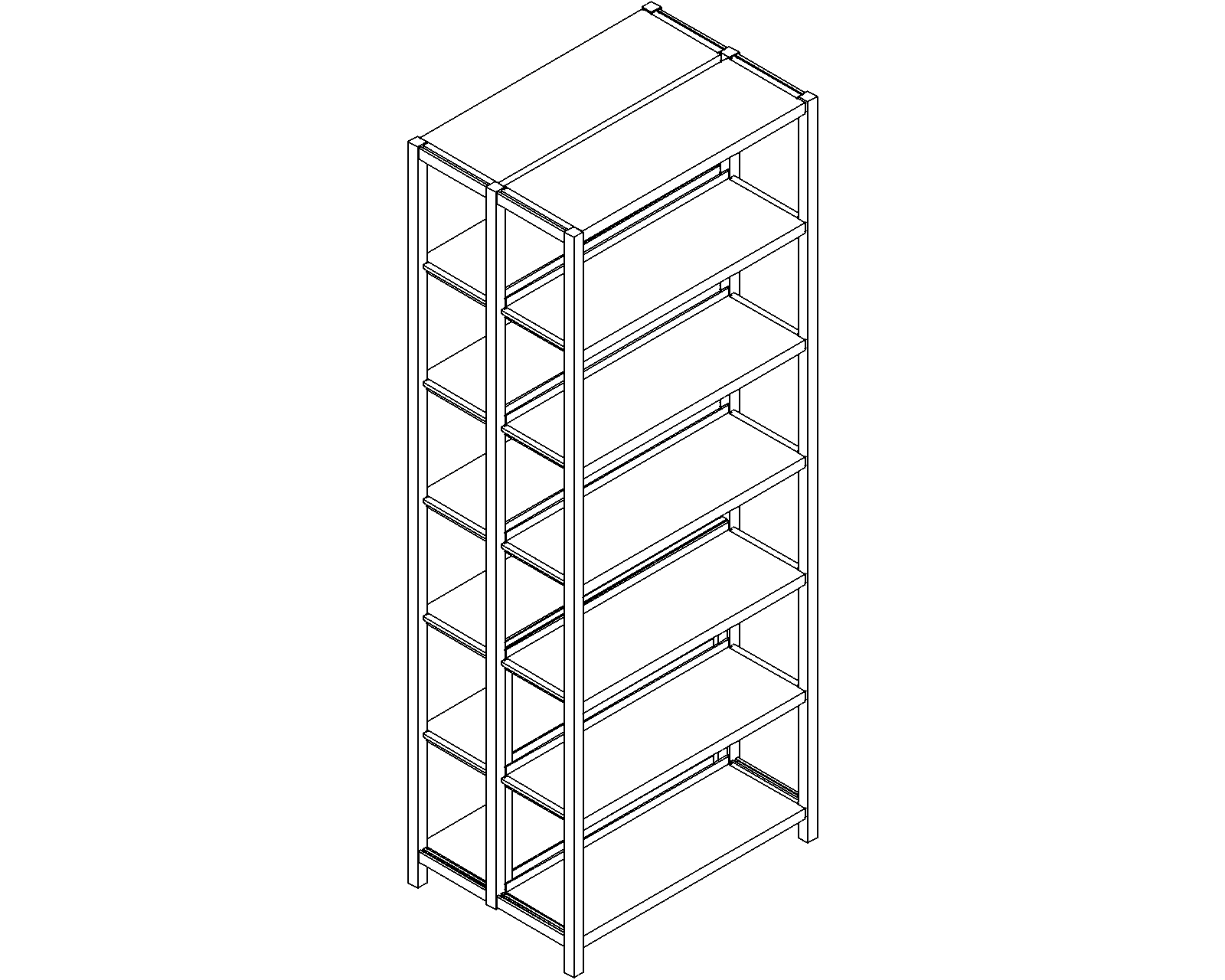 Uniflex starter – double-sided – H2050 – D250 – W750 – 3D.dwg