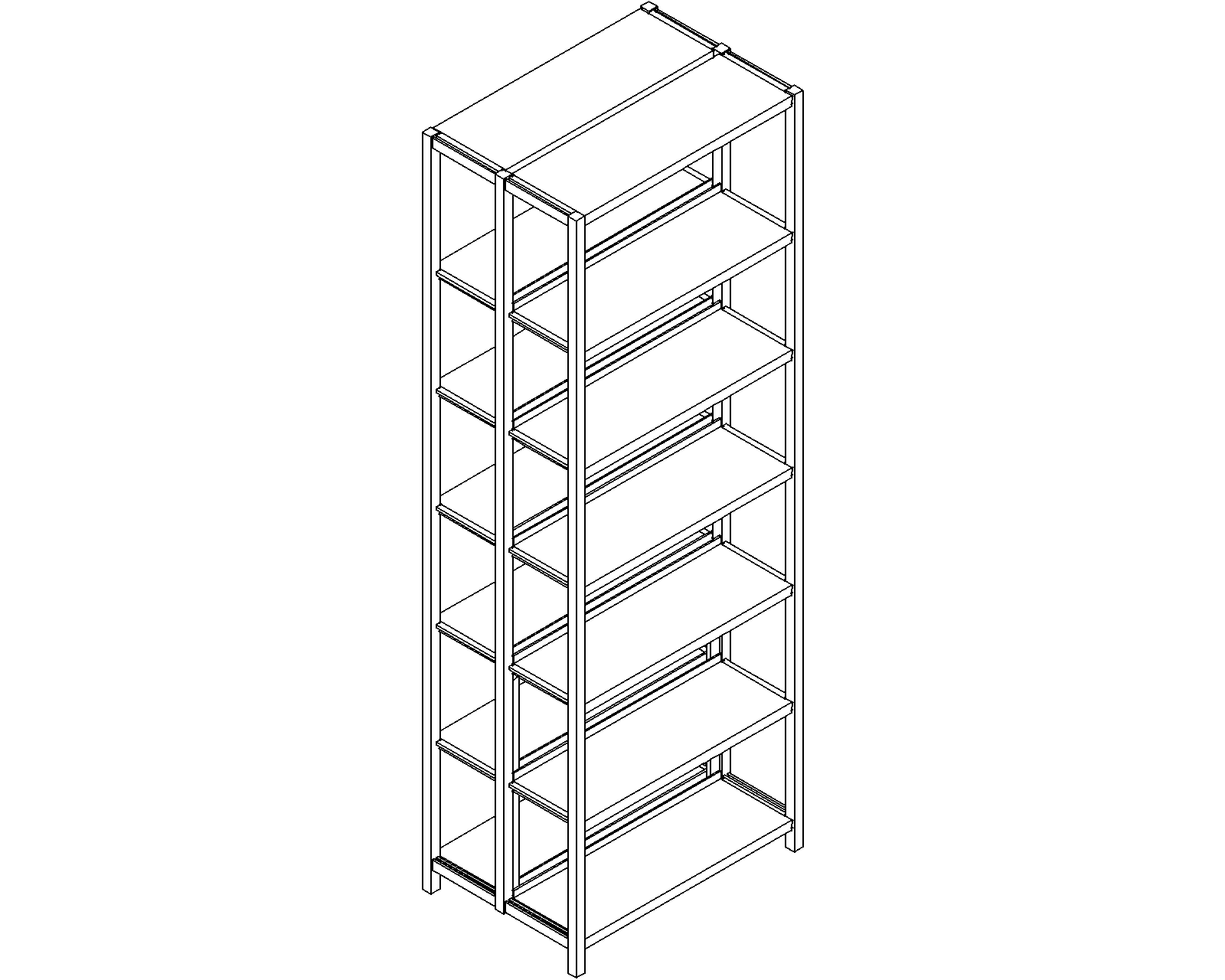 Uniflex starter – double-sided – H2250 – D250 – W750 – 3D.dwg